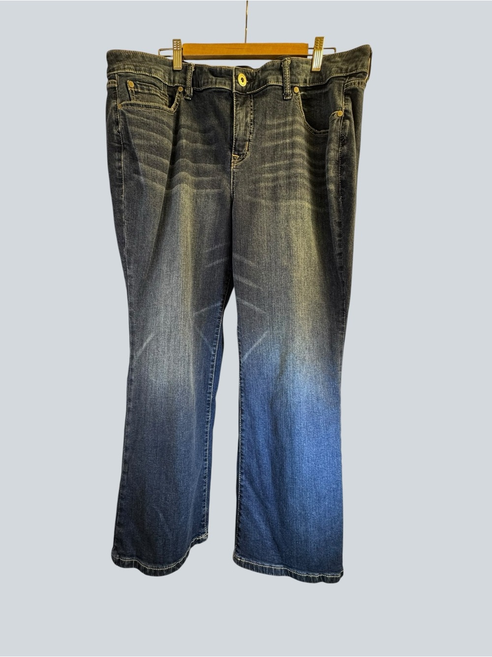 Torrid Women’s Mid Rise Slim Boot Jeans Size 22S Short Dark Wash Stretch Denim